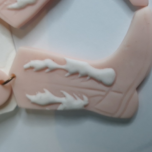 CLAY WESTERN STYLE BOOTS DANGLE EARRING - Picture 8 of 8